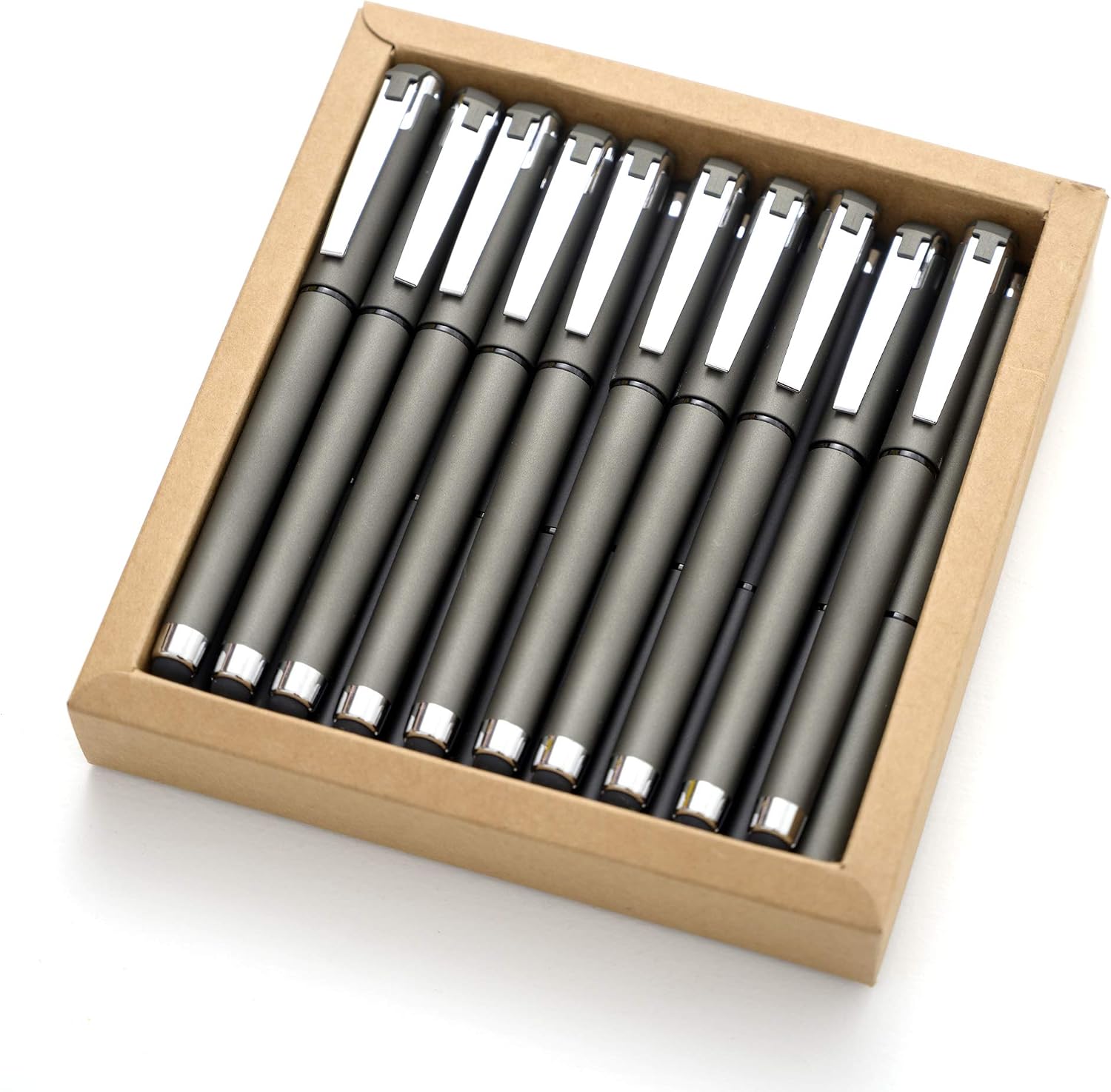 Dark Grey Gel Ink Rollerball Pens, 0.7mm Medium Point, 18 Pieces