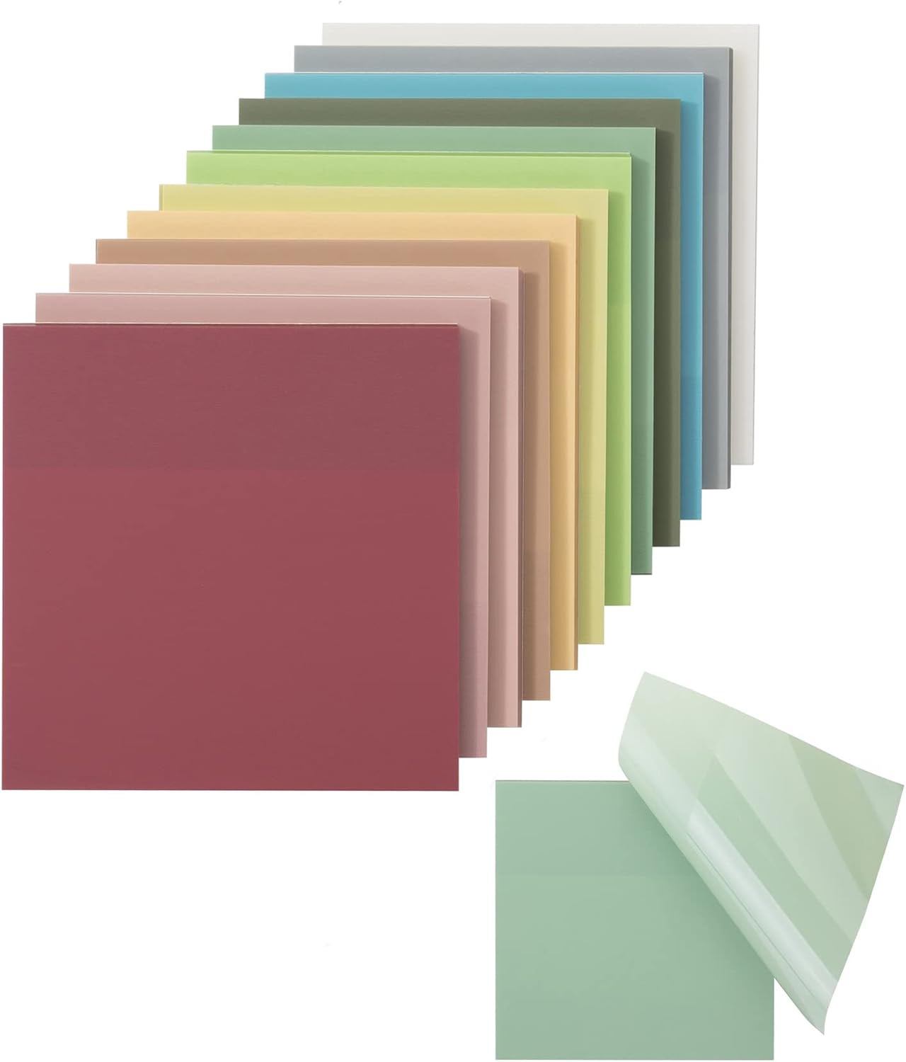 Transparent Sticky Notes, 3 x 3 Inch, 12 Pads, 600 Sheets