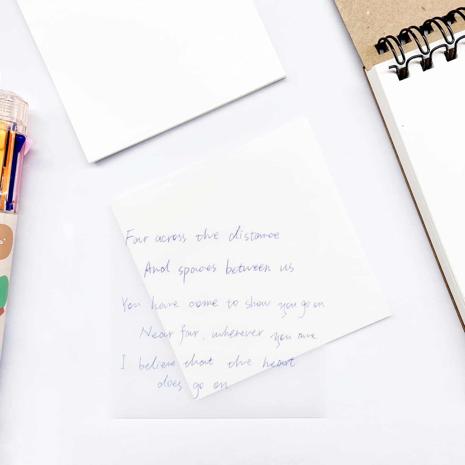 Transparent Sticky Notes, 3 x 3 Inch, 6 Pads, 300 Sheets — view 2